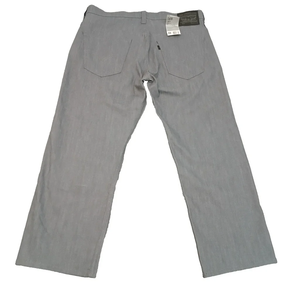 Vintage Levi's 562 Loose Straight Fit Line 8 Jeans Mens Denim Gray Size 34 x 32